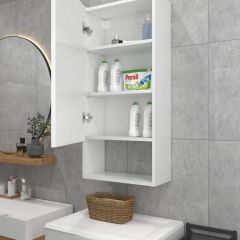 Шкаф навесной для ванной MH24-MA 450х960 (Белый-М 10.1.1) Белый глянец | фото 3