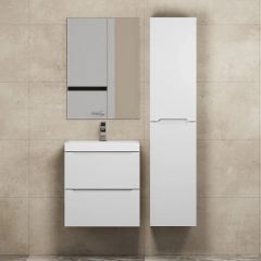 Тумба под раковину Uperwood Tanos 50 см, подвесная, белая матовая | фото 14