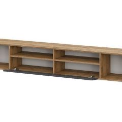 БАЙКАЛ Тумба для телевидеоаппаратуры (Графит/Дуб золотой) | фото 2