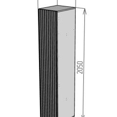 Шкаф Linnea MHR-1-2 2050х400х510 (Белый-М 11.1.1) | фото 2