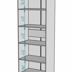 Шкаф Linnea MHR-2-2 2050х800х510 (Белый-М 11.1.2) | фото 3