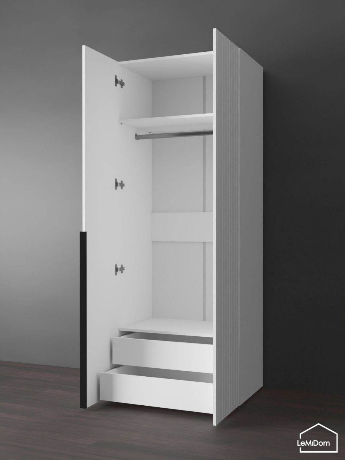 Шкаф Linnea MHR-2-3 2050х800х510 (Белый-М 11.1.1) | фото 5