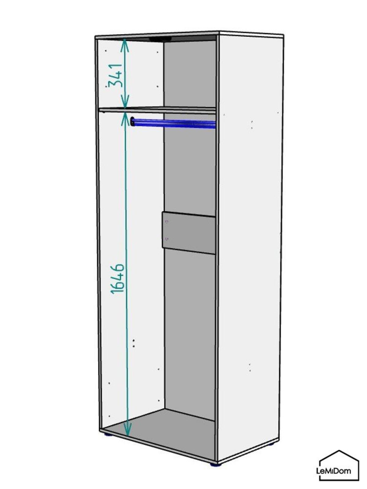 Шкаф Linnea MHR-2PO 2050х800х510 (Белый-М 11.1.1) | фото 3