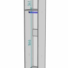Шкаф Linnea MHR-1 2050х400х510 (Графит-М 11.1.25) | фото 3