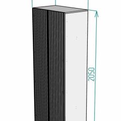 Шкаф Linnea MHR-2-3 2050х800х510 (Графит-М 11.1.25) | фото 2
