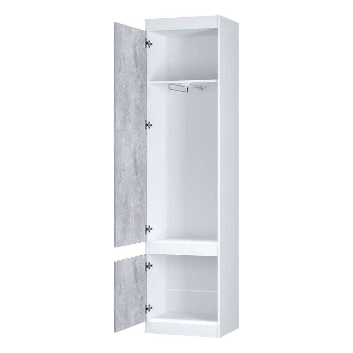 Шкаф закрытый Паскаль (белый/цемент светлый) | фото 2