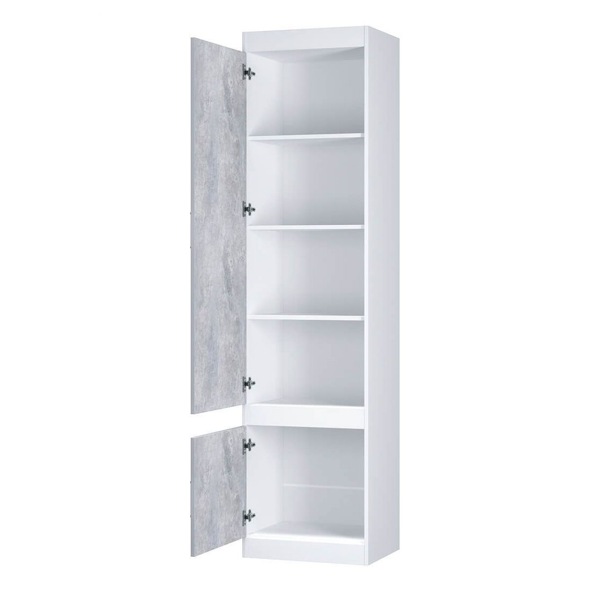 Шкаф закрытый Паскаль (белый/цемент светлый) | фото 3