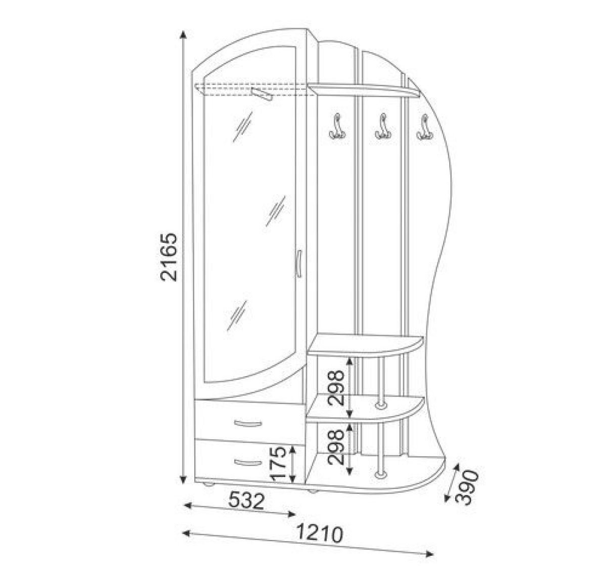 Прихожая Рада с зеркалом | фото 4