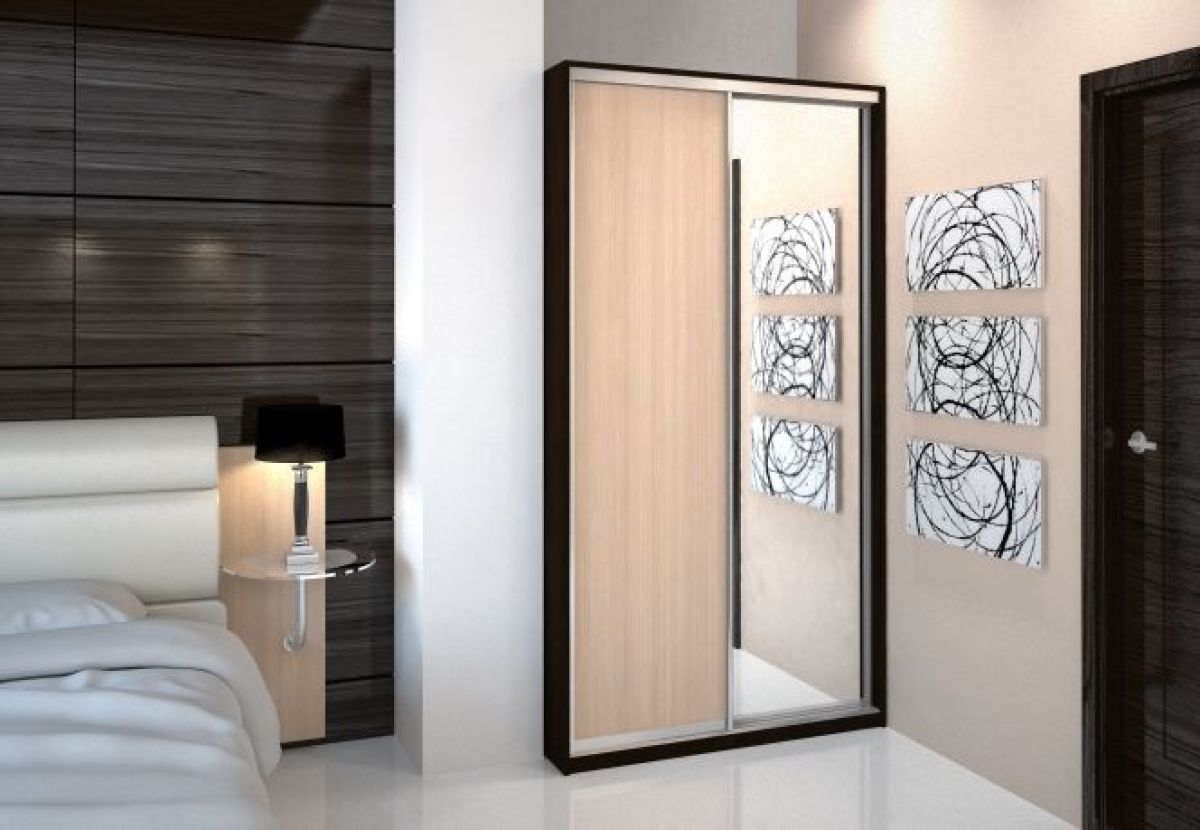 Шкаф-купе Ксения 1200 ЛДСП+Зеркало (ЛДСП 1 кат.) | фото 4