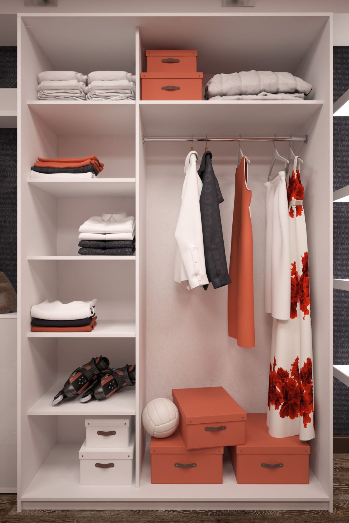 Шкаф-купе Ксения 1400 ЛДСП+Зеркало (ЛДСП 1 кат.) | фото 4