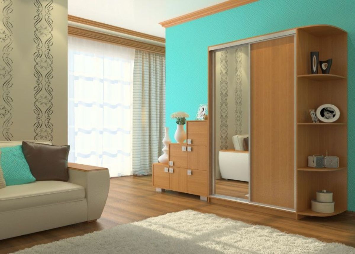 Шкаф-купе Ксения 1400 ЛДСП+Зеркало (ЛДСП 1 кат.) | фото 7