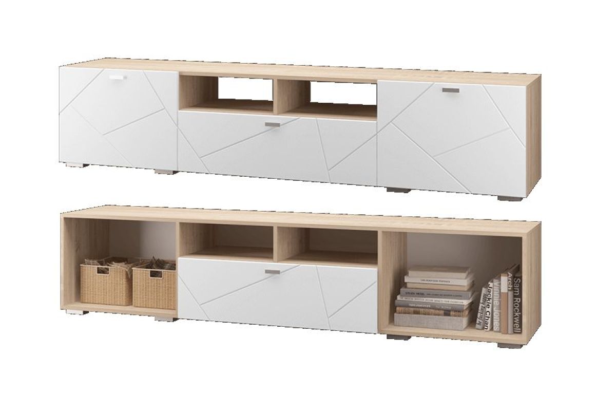 Гостиная Скайлайн (модульная) Дуб сонома/белый | фото 10