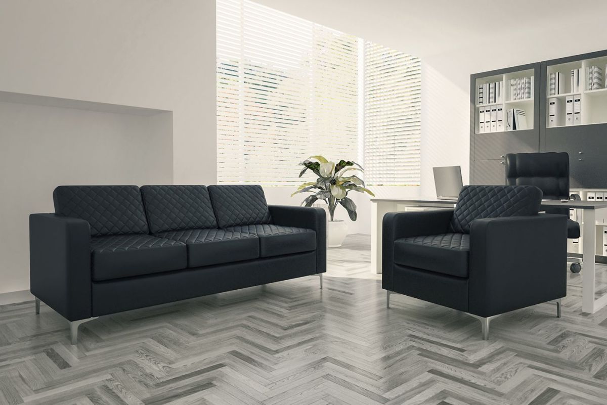 Диван трехместный Актив экокожа Euroline (9100 черный) | фото 5